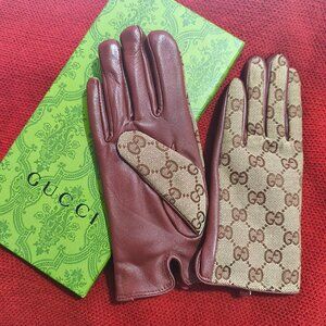 Gucci Patchwork Leather Gloves